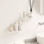 vidaXL Stenná polica s poličkou Nástenný 2 pcs Biela 30 x 9 x 2,5 cm – Obrázok 4