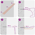 vidaXL Stenná polica s poličkou Nástenný 2 pcs Ružová 100 x 9 x 2,5 cm – Obrázok 10