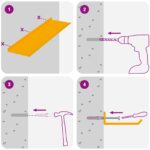 vidaXL Stenná polica s poličkou 2 pcs Horčicová žltá 60 x 18 x 2,5 cm – Obrázok 10