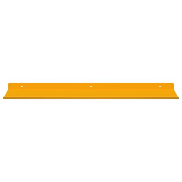 vidaXL Stenná polica s poličkou 2 pcs Horčicová žltá 60 x 18 x 2,5 cm – Obrázok 5