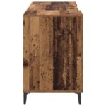 vidaXL Stôl s úložiskom Staré drevo 140 x 50 x 75 cm Kompozitné drevo – Obrázok 7