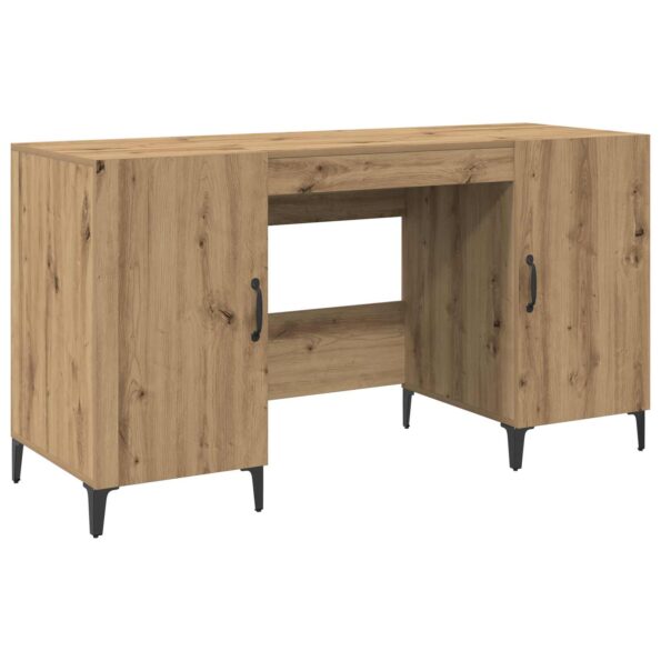 vidaXL Stôl Remeselnícky dub 140 x 50 x 75 cm Kompozitné drevo – Obrázok 2