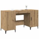 vidaXL Stôl Remeselnícky dub 140 x 50 x 75 cm Kompozitné drevo – Obrázok 3