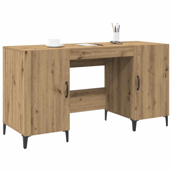 vidaXL Stôl Remeselnícky dub 140 x 50 x 75 cm Kompozitné drevo – Obrázok 3
