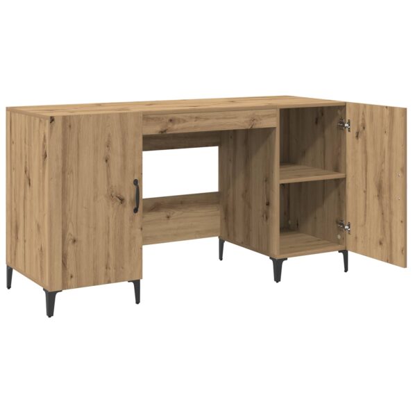 vidaXL Stôl Remeselnícky dub 140 x 50 x 75 cm Kompozitné drevo – Obrázok 5