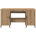 vidaXL Stôl Remeselnícky dub 140 x 50 x 75 cm Kompozitné drevo – Obrázok 6