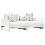 vidaXL Vytiahnuť Dennú Posteľ Biela 180 x 200 cm – Obrázok 3