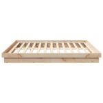vidaXL Rám postele Prírodná 200 x 200 cm Masívne borovicové drevo – Obrázok 5