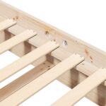 vidaXL Rám postele Prírodná 200 x 200 cm Masívne borovicové drevo – Obrázok 7