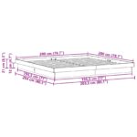 vidaXL Rám postele Prírodná 200 x 200 cm Masívne borovicové drevo – Obrázok 9