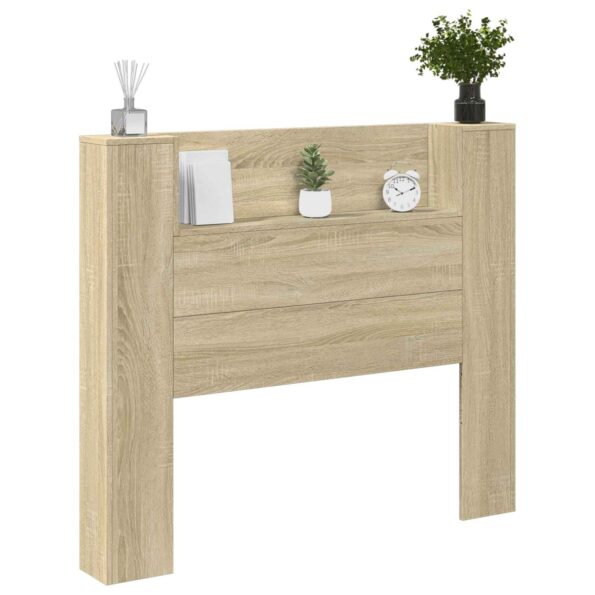 vidaXL Čelo postele so stroboskopom Sonoma 120 x 16,5 x 103,5 cm – Obrázok 3