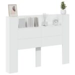 vidaXL Čelo postele so stroboskopom Biely 140 x 16,5 x 103,5 cm – Obrázok 3