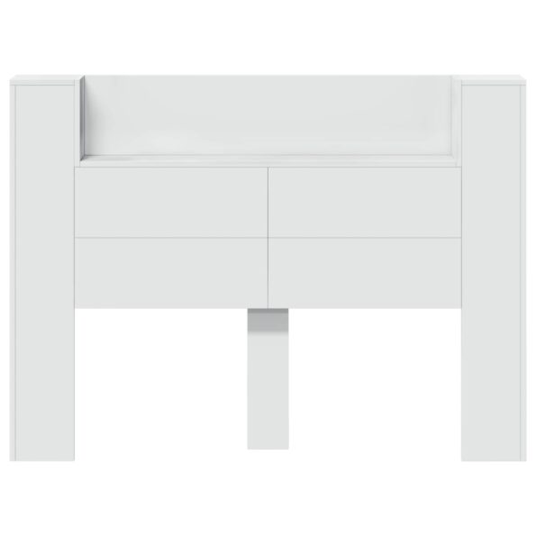 vidaXL Čelo postele so stroboskopom Biely 140 x 16,5 x 103,5 cm – Obrázok 5