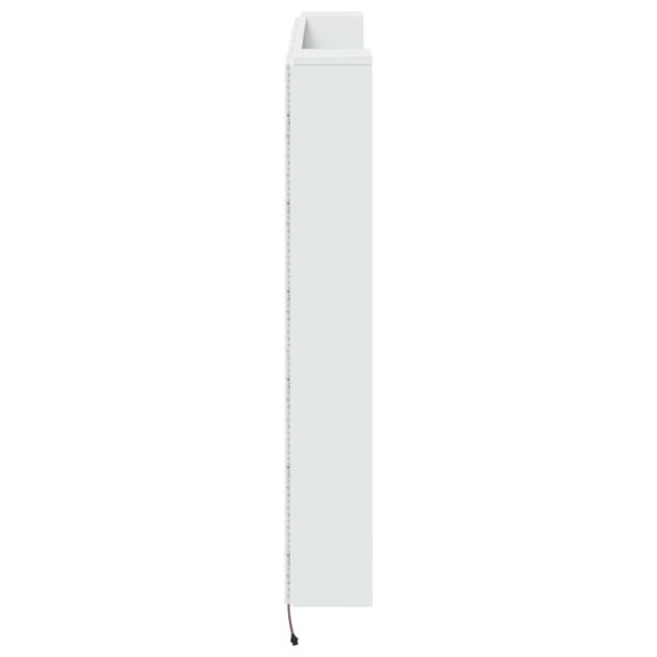 vidaXL Čelo postele so stroboskopom Biely 140 x 16,5 x 103,5 cm – Obrázok 6