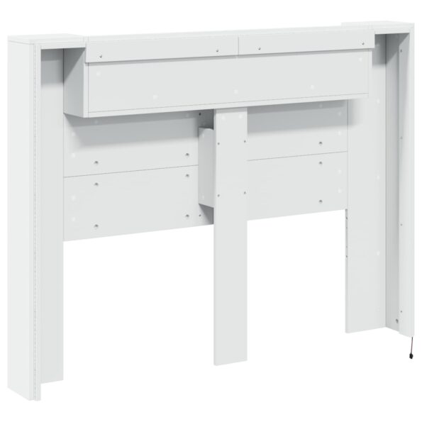 vidaXL Čelo postele so stroboskopom Biely 140 x 16,5 x 103,5 cm – Obrázok 7