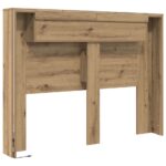 vidaXL Čelo postele so stroboskopom Remeselný Dub Kompozitné drevo – Obrázok 7