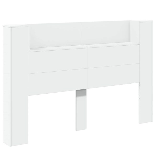 vidaXL Čelo postele so stroboskopom Biely 160 x 16,5 x 103,5 cm – Obrázok 2