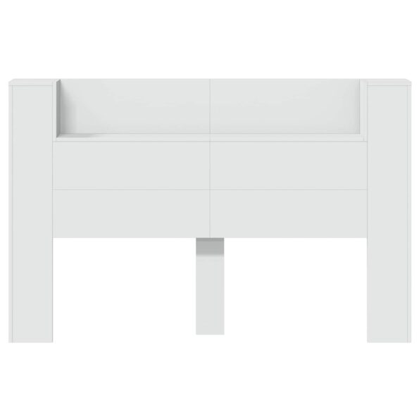 vidaXL Čelo postele so stroboskopom Biely 160 x 16,5 x 103,5 cm – Obrázok 5