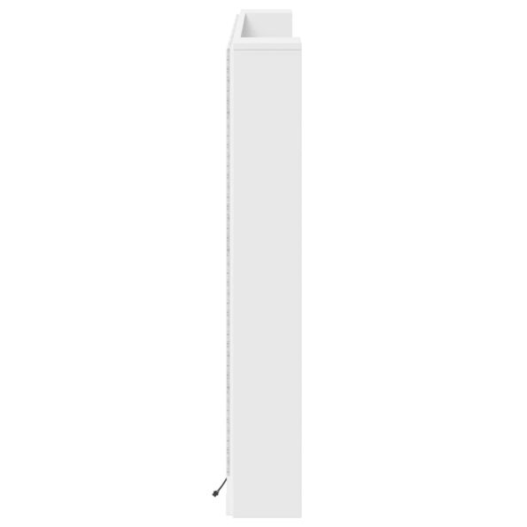 vidaXL Čelo postele so stroboskopom Biely 160 x 16,5 x 103,5 cm – Obrázok 6