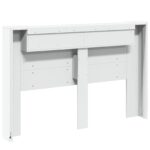 vidaXL Čelo postele so stroboskopom Biely 160 x 16,5 x 103,5 cm – Obrázok 7