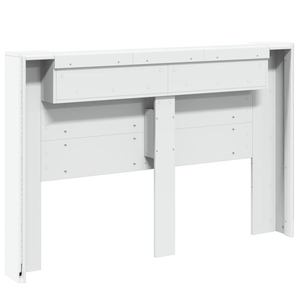 vidaXL Čelo postele so stroboskopom Biely 160 x 16,5 x 103,5 cm – Obrázok 7