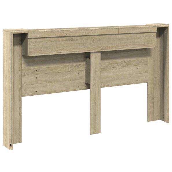 vidaXL Čelo postele so stroboskopom Sonoma 180 x 16,5 x 103,5 cm – Obrázok 7