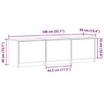 vidaXL TV skrinka s LED Biela 140 x 34 x 40 cm Kompozitné drevo – Obrázok 12