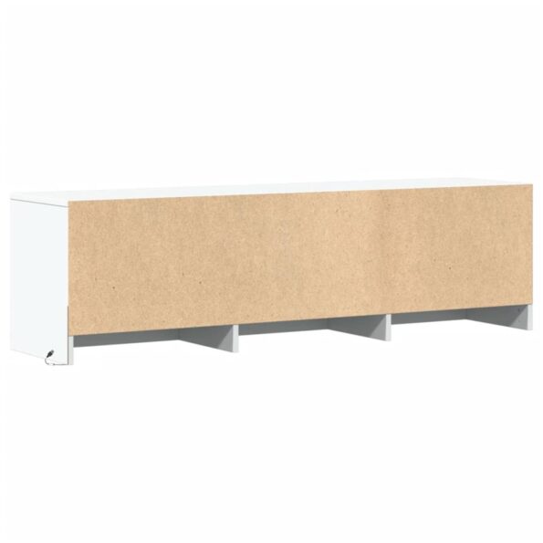 vidaXL TV skrinka s LED Biela 140 x 34 x 40 cm Kompozitné drevo – Obrázok 7