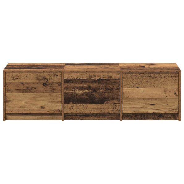 vidaXL TV skrinka s LED Staré drevo 140 x 34 x 40 cm Kompozitné drevo – Obrázok 7