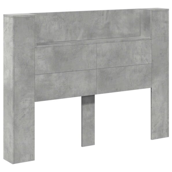 vidaXL Čelo postele so stroboskopom Betónová 140 x 16,5 x 103,5 cm – Obrázok 2