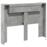 vidaXL Čelo postele so stroboskopom Betónová 140 x 16,5 x 103,5 cm – Obrázok 7