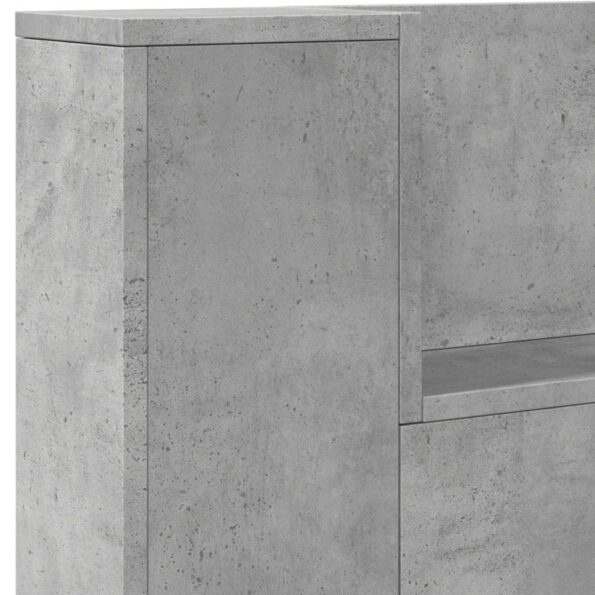 vidaXL Čelo postele so stroboskopom Betónová 140 x 16,5 x 103,5 cm – Obrázok 8