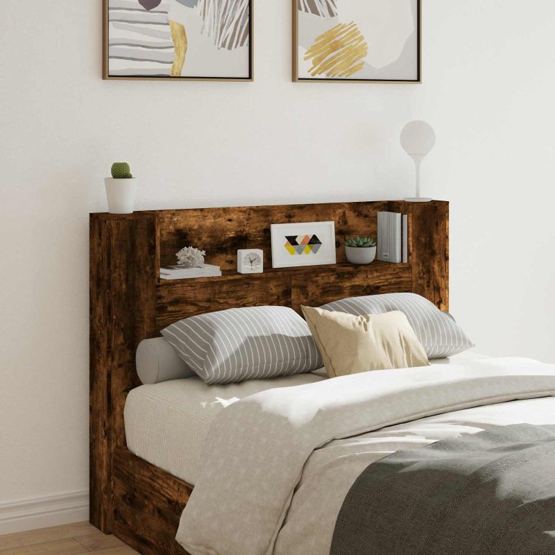 8006564_1.jpg vidaXL Čelo postele so stroboskopom Údený Dub 140 x 16,5 x 103,5 cm – Obrázok 1