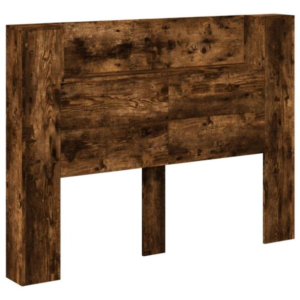 vidaXL Čelo postele so stroboskopom Údený Dub 140 x 16,5 x 103,5 cm – Obrázok 2