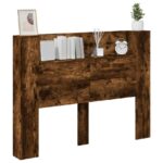 vidaXL Čelo postele so stroboskopom Údený Dub 140 x 16,5 x 103,5 cm – Obrázok 3