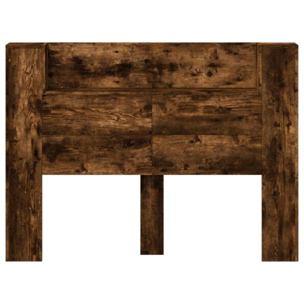 vidaXL Čelo postele so stroboskopom Údený Dub 140 x 16,5 x 103,5 cm – Obrázok 5