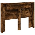 vidaXL Čelo postele so stroboskopom Údený Dub 140 x 16,5 x 103,5 cm – Obrázok 7