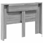vidaXL Čelo postele so stroboskopom Sivá Sonoma 140 x 16,5 x 103,5 cm – Obrázok 7