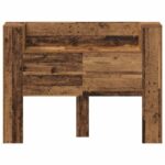 vidaXL Čelo postele so stroboskopom Staré drevo 140 x 16,5 x 103,5 cm – Obrázok 5
