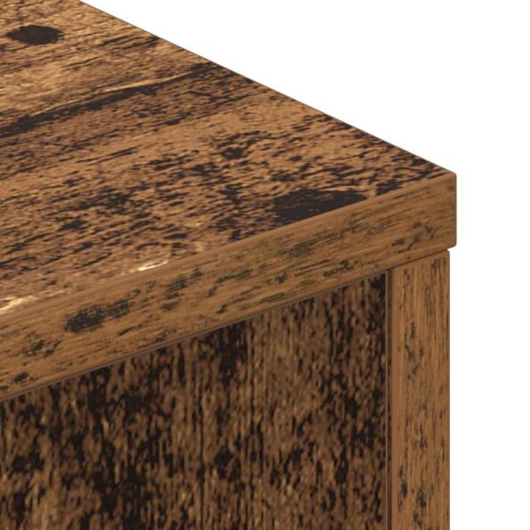 vidaXL Čelo postele so stroboskopom Staré drevo 140 x 16,5 x 103,5 cm – Obrázok 8