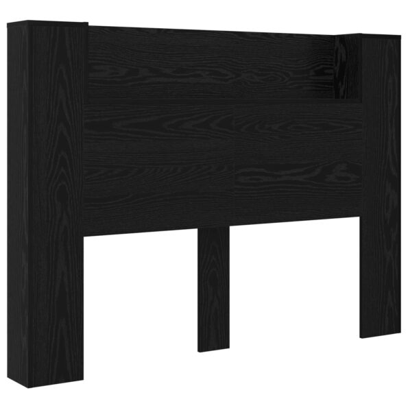 vidaXL Čelo postele so stroboskopom Čierny dub 140 x 16,5 x 103,5 cm – Obrázok 2