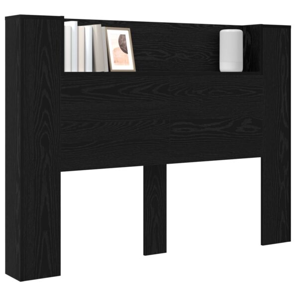 vidaXL Čelo postele so stroboskopom Čierny dub 140 x 16,5 x 103,5 cm – Obrázok 3