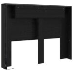 vidaXL Čelo postele so stroboskopom Čierny dub 140 x 16,5 x 103,5 cm – Obrázok 7