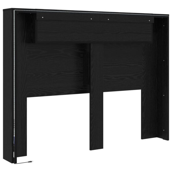 vidaXL Čelo postele so stroboskopom Čierny dub 140 x 16,5 x 103,5 cm – Obrázok 7