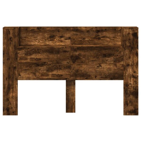 vidaXL Čelo postele so stroboskopom Dymová dub 160 x 16,5 x 103,5 cm – Obrázok 5