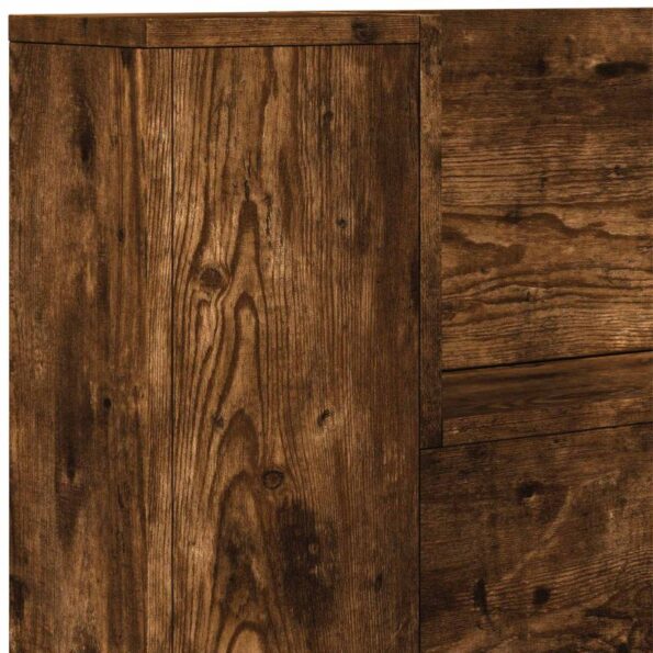 vidaXL Čelo postele so stroboskopom Dymová dub 160 x 16,5 x 103,5 cm – Obrázok 8