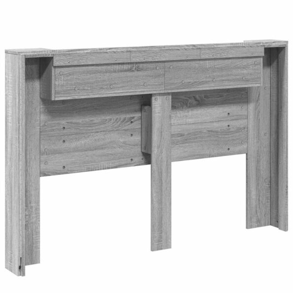 vidaXL Čelo postele so stroboskopom Sivá Sonoma 160 x 16,5 x 103,5 cm – Obrázok 7