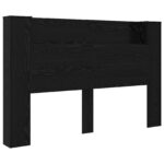 vidaXL Čelo postele so stroboskopom Čierny dub 160 x 16,5 x 103,5 cm – Obrázok 2