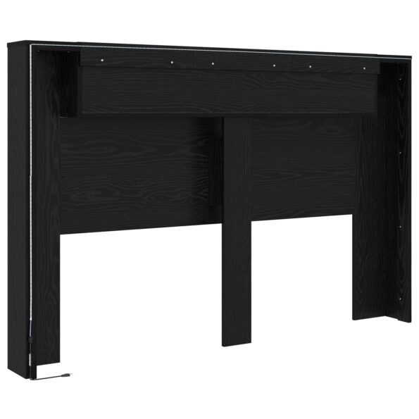 vidaXL Čelo postele so stroboskopom Čierny dub 160 x 16,5 x 103,5 cm – Obrázok 7