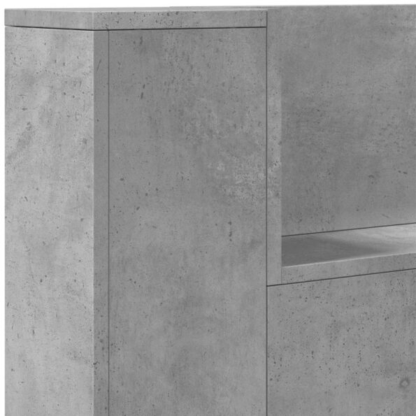 vidaXL Čelo postele so stroboskopom Betónová 180 x 16,5 x 103,5 cm – Obrázok 8